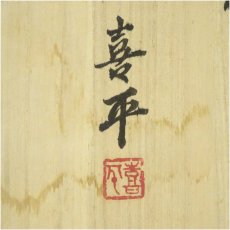 画像5: 喜中窯　河村喜平造　火変り六角鉢（共箱） (5)