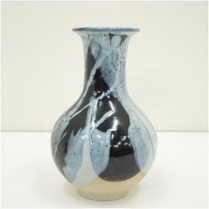 画像4: 京焼　清水六兵衛造　掛分花瓶（共箱） (4)