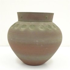 画像4: 今井政之造　苔泥印華花壷（共箱） (4)