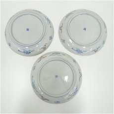 画像3: 古伊万里染付金彩赤絵皿6客 (3)