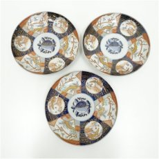 画像4: 古伊万里染付金彩赤絵皿6客 (4)