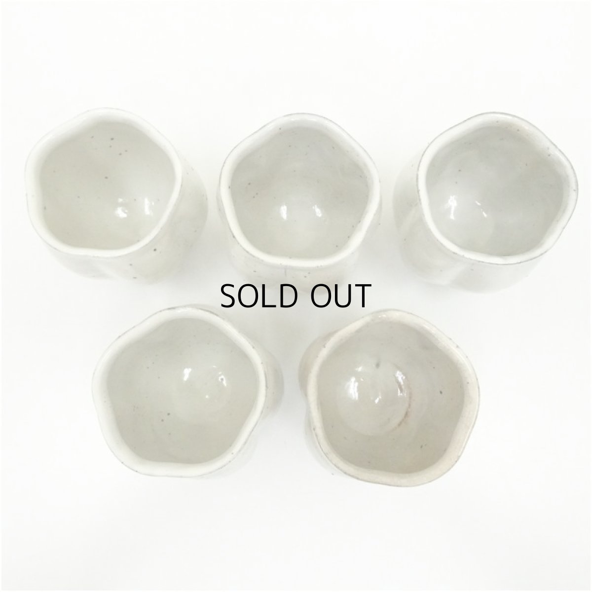 画像3: 唐津焼　中里隆造　粉引湯呑5客（共箱） (3)