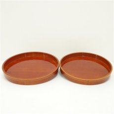 画像2: 春慶塗　丸盆大小入子（箱付） (2)