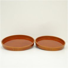 画像2: 春慶塗　丸盆大小入子（箱付） (2)