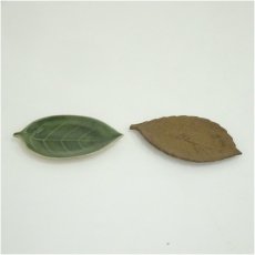 画像3: 京焼　松斎造　吹き寄せ葉形小皿（共箱） (3)