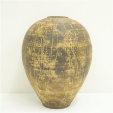 画像3: 笠間焼　寺本守造　焼締象嵌彩壷（共箱） (3)