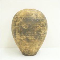 画像4: 笠間焼　寺本守造　焼締象嵌彩壷（共箱） (4)