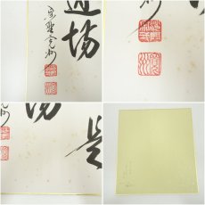 画像6: 大徳寺　長谷川寛州筆　「直心是道場」「白鶴宿老松」　肉筆色紙2点 (6)