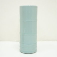 画像3: 京焼　松本為佐視造　青蒼磁花瓶（共箱） (3)