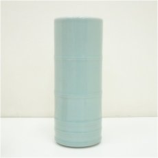 画像4: 京焼　松本為佐視造　青蒼磁花瓶（共箱） (4)