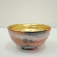 画像4: 井上春峰造　赤楽蓬莱嶋台茶碗（共箱） (4)