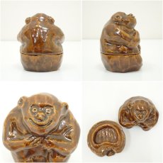 画像6: 大樋焼　三代　大樋長阿弥（研仁）造　干支申香合（共箱） (6)