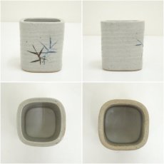 画像6: 膳所焼　岩崎新定造　四方蓋置（共箱） (6)