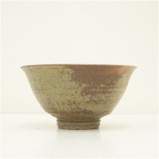 画像4: 京焼　大石督幸造　伊羅保片身替茶碗（共箱） (4)