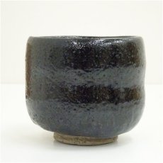 画像3: 森高寿月造　黒楽筒茶碗（共箱） (3)