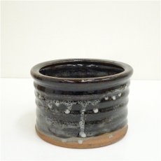 画像2: 唐玄窯　島谷啓介造　蛇蝎唐津　差替建水（共箱） (2)