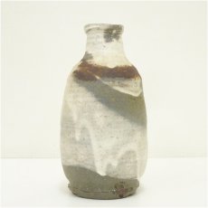 画像3: 信楽焼　小川顕三造　白掛分花入（共箱） (3)