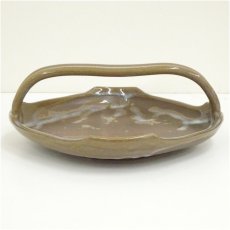 画像2: 京焼　陶あん窯　土渕善丕?造　高取写手付鉢（共箱） (2)