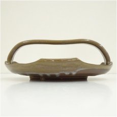 画像3: 京焼　陶あん窯　土渕善丕?造　高取写手付鉢（共箱） (3)