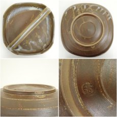 画像6: 京焼　陶あん窯　土渕善丕?造　高取写手付鉢（共箱） (6)