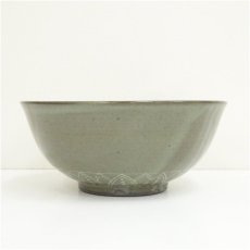 画像3: 京焼　陶あん窯　土渕善丕?造　高麗青磁雲鶴鉢（共箱） (3)