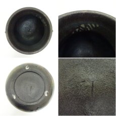 画像6: 加藤釥造　蒼釉双耳花生（共箱） (6)
