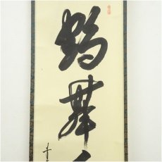 画像3: 前大徳　大橋香林筆　「鶴舞千年松」一行書　肉筆紙本掛軸（共箱） (3)