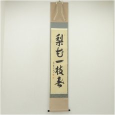 画像1: 大徳寺　長谷川寛州筆　「梨花一枝春」一行書　肉筆紙本掛軸（共箱） (1)