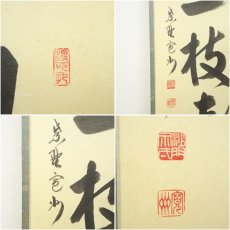 画像6: 大徳寺　長谷川寛州筆　「梨花一枝春」一行書　肉筆紙本掛軸（共箱） (6)