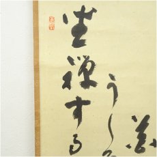 画像4: 通山宗鶴筆　達磨画賛　肉筆紙本掛軸（保護箱） (4)