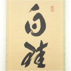 画像3: 前大徳　福本積應筆　「白珪尚可磨」一行書　肉筆紙本掛軸（共箱） (3)