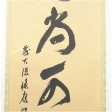 画像4: 前大徳　福本積應筆　「白珪尚可磨」一行書　肉筆紙本掛軸（共箱） (4)
