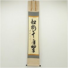 画像1: 大徳寺　藤田寛道筆　「松樹千年翠」一行書　肉筆紙本掛軸（共箱） (1)