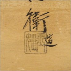 画像5: 釜師　金森紹栄造　唐銅風炉　真形釜添（釜鐶付）（保護箱） (5)