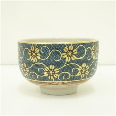 画像2: 九谷焼　良山造　青粒鉄仙茶碗（共箱） (2)