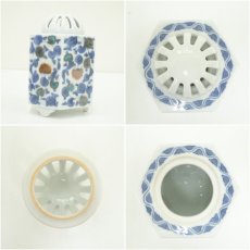 画像6: 鍋島焼　小笠原長春造　牡丹唐草六角香炉（共箱） (6)