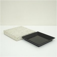 画像1: 漆塗小四方盆（箱付） (1)