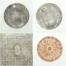 画像6: 吉向焼　百合文皿・菊文皿 (6)