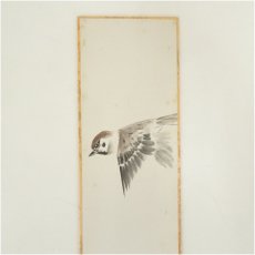 画像3: 渓水筆　麦に雀　肉筆短冊 (3)