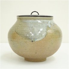 画像3: 唐津焼　鏡山窯　井上東也造　斑唐津水指（共箱） (3)