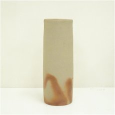 画像4: 備前焼　作家物　火襷筒花入（共箱） (4)