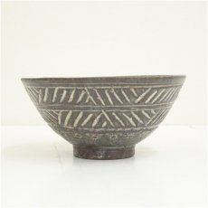 画像4: 京焼　如拙庵　須田祥豊造　彫三島茶碗（共箱） (4)