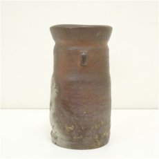 画像4: 備前焼　的野求造　花入（共箱） (4)