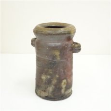 画像2: 備前焼　龍王窯　鈴木勝詞造　花入（共箱） (2)