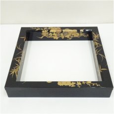 画像2: 蒔絵師　積善造　四君子蒔絵炉縁（共箱） (2)