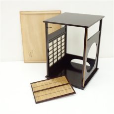 画像1: 川瀬表完造　円能斎好吉野棚（共箱） (1)
