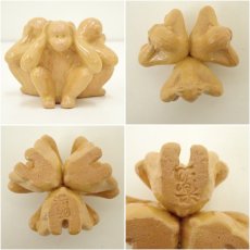 画像6: 佐々木昭楽造　玄々斎好三猿蓋置（共箱） (6)