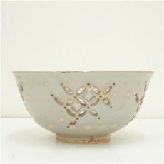 画像3: 萩焼　十二代　田原陶兵衛造　七宝透し鉢（共箱） (3)