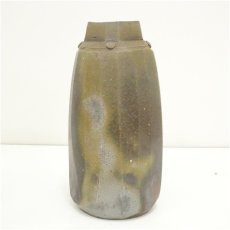 画像3: 備前焼　伊勢崎紳造　面取花入（共箱） (3)