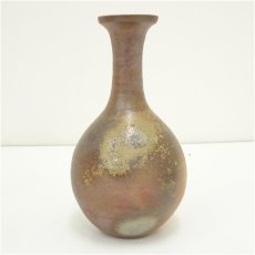 画像3: 備前焼　作家物　鶴首花入（保護箱） (3)
